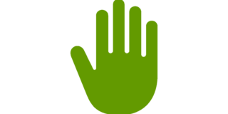 grünes Hand Icon