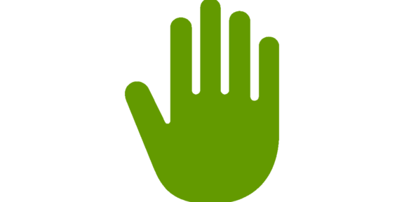 grünes Hand Icon